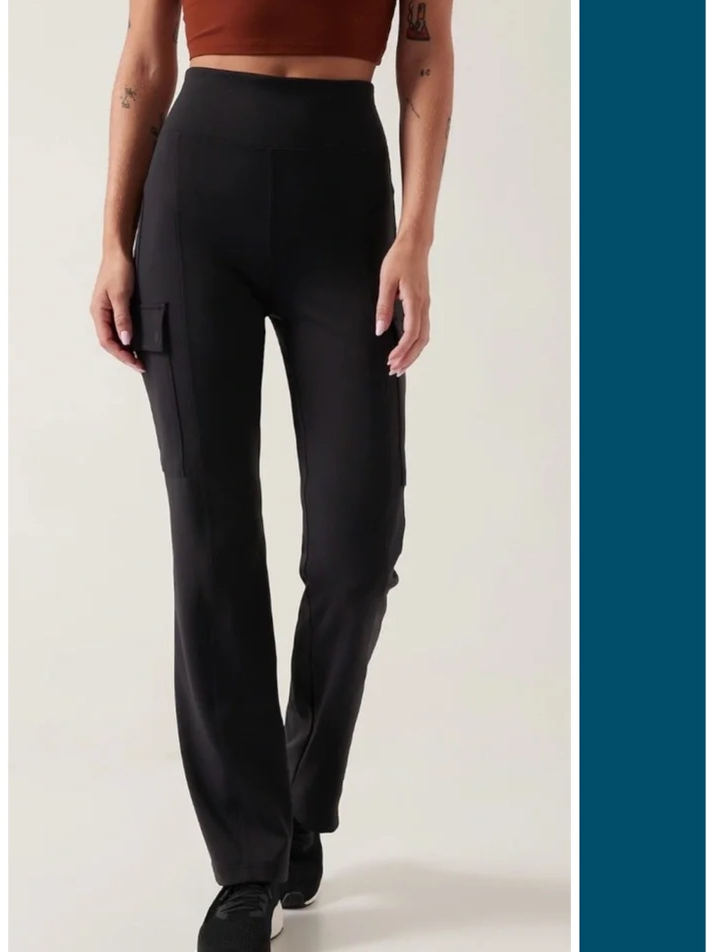 Delancey Straight Cargo Pant in Black Size S EUC Athleisure Capsule